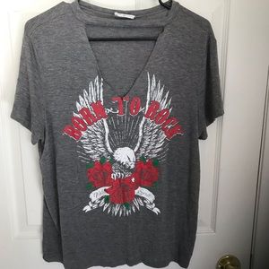 Rebel Society Born to Rock shirt Free Spirit